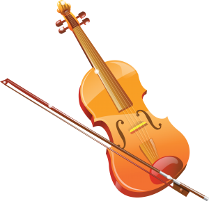 Violin and bow PNG-12824